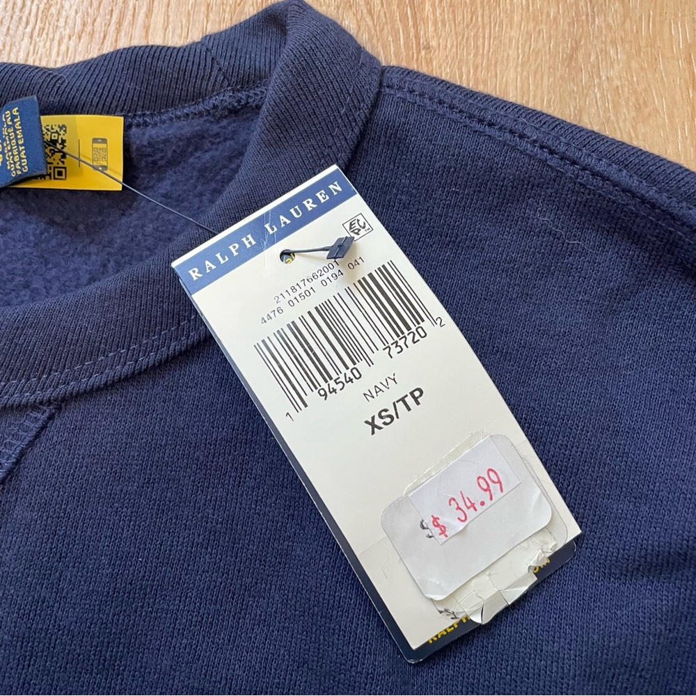 New Polo by Ralph Lauren women’s Navy crewneck sweater - Picture 2 of 5